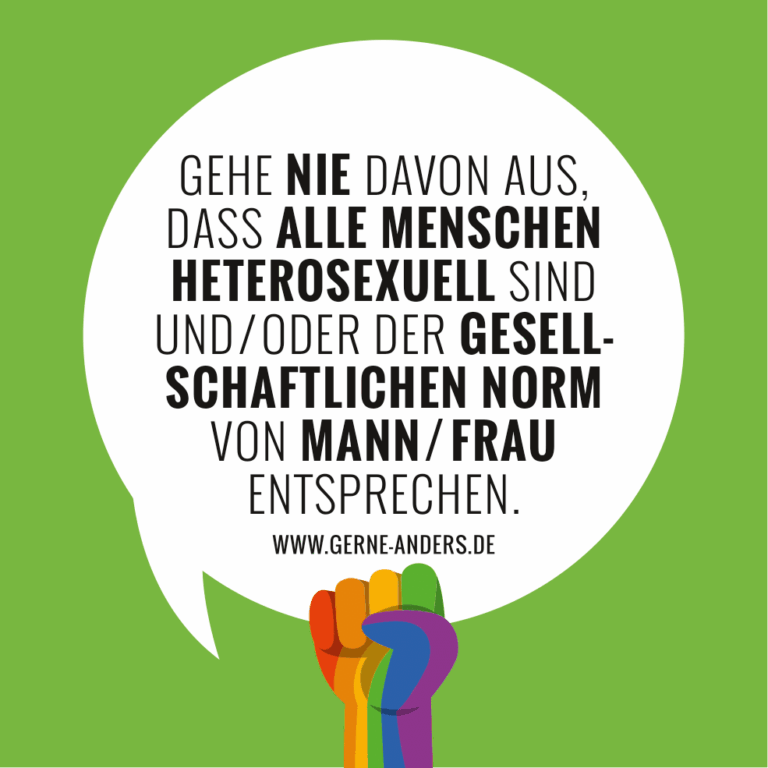 Aufkleber “Gehe nie davon aus”